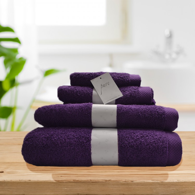 Pure violet 100% cotton towel