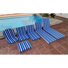 Guitar-type sun bed mattress with removable covers 90x48x3,5 cm