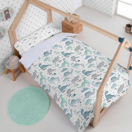 Dinos duo Nordic Cover Set 144 Thread Count Digital Print 50%Cotton/50%Polyester.