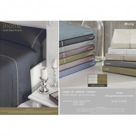 Ihome 200 thread count 100% mercerised combed cotton bed sheet set