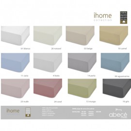 Ihome 200 thread count 100% combed cotton fitted sheet