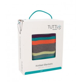 Tutti Bambini Multicolored Stripe Knitted Blanket