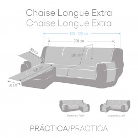 Funda De Sofá Chaise Longue Práctica Acolchada NORUEGA Eysa
