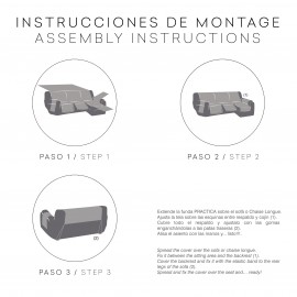 Funda De Sofá Práctica Chaise Longue Relax Acolchada NORUEGA Eysa