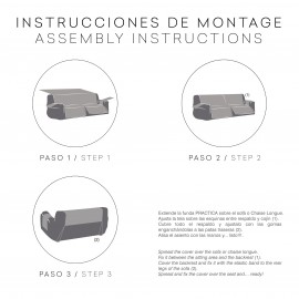 Funda Sofá Práctica Relax Acolchada Antideslizante MONTBLANC Eysa