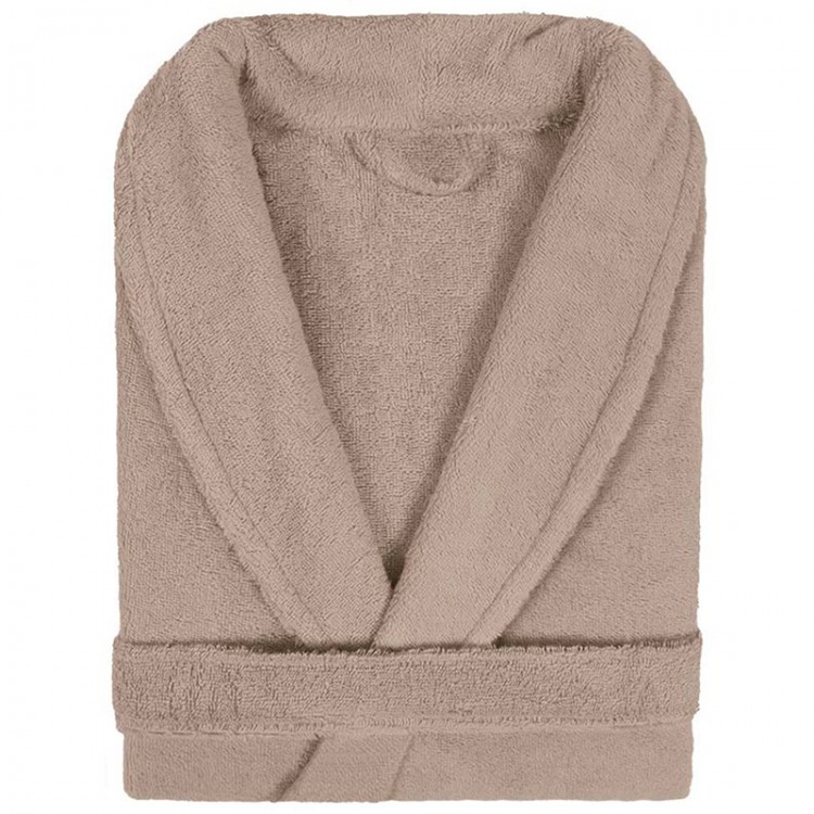 Bathrobe Smoking Pure CHESTNUT 100% Cotton By Lasa Home