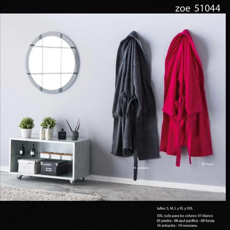 Zoe plain 100% combed cotton Bathrobe By ABECÉ CASA