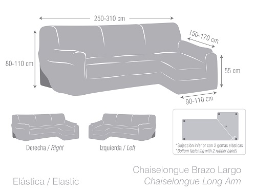 Funda chaise longue ajustable Bronx, Comprar Funda chaise longue ajustable  Bronx